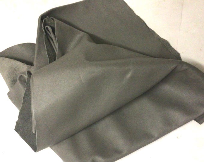 Dove Gray Leather Cowhide Partial. Leather Remnants.  Leather Hides.  Crafting leather.  25100