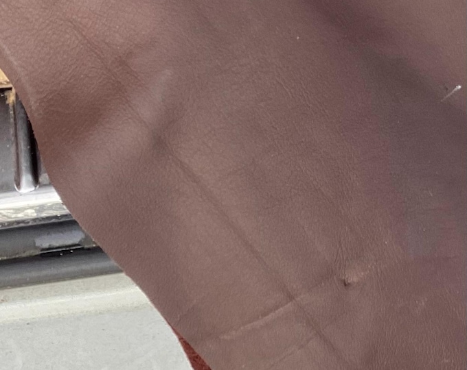 Elmosoft Dark Brown Leather Cowhide. Garment, upholstery, crafting leather. DEAL3