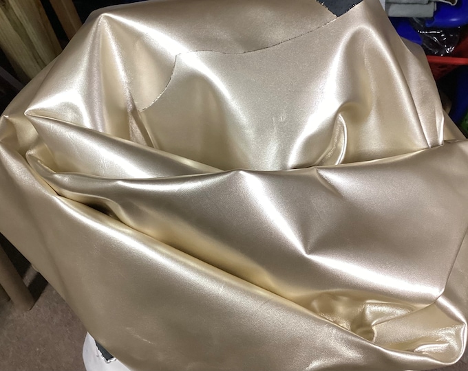 Fab Foils Platinum Leather Cowhide Remnant.  Leather Hide. Garment Leather.. 480TOWN