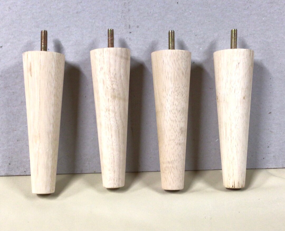 Unfinished Wooden Furniture Legs, 5 Inches in Height Sofa Legs SC5