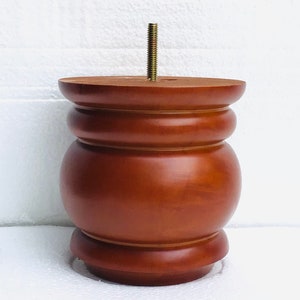 Danish Brown Wooden Furniture Legs: 5-inch Chair Risers