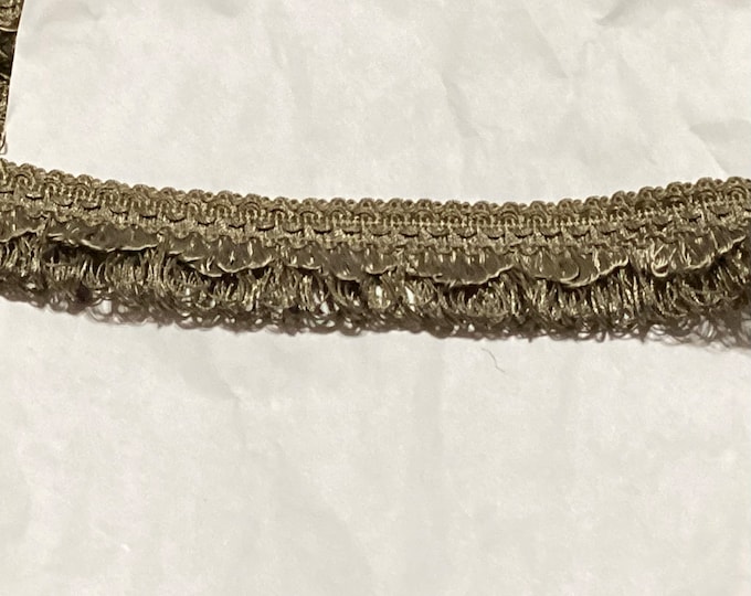 24 Yards Beaver Green Conso 1 3/8 Inch Acetate Loop Frnge. L80