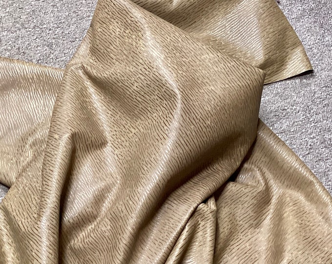 Stonewall Brown Embossed Leather Cowhide Remnants.  TOWN650