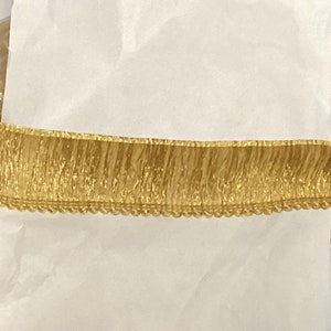 Yellow Gold 2 Inch Brushed Fringe,  VNT4