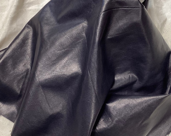 Navy Blue printed Leather Lambskin,  LAMB6132