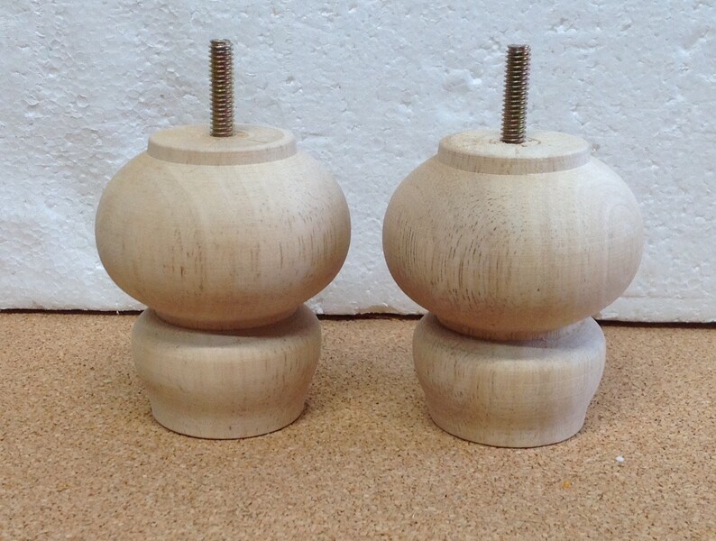 Unfinished Maple Wood Furniture Leg in Package of 2 and 4. Etsy