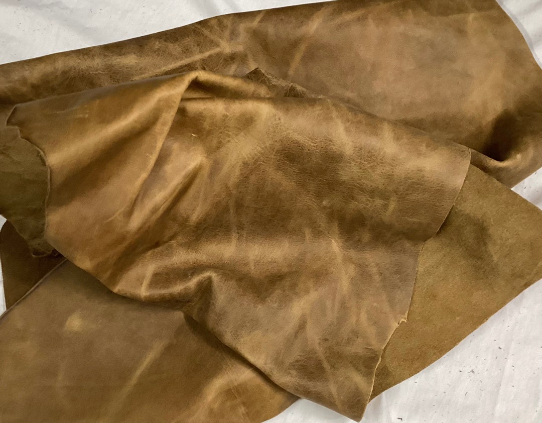 Cherokee Brown Leather Cowhide Remnants, BR905 Etsy