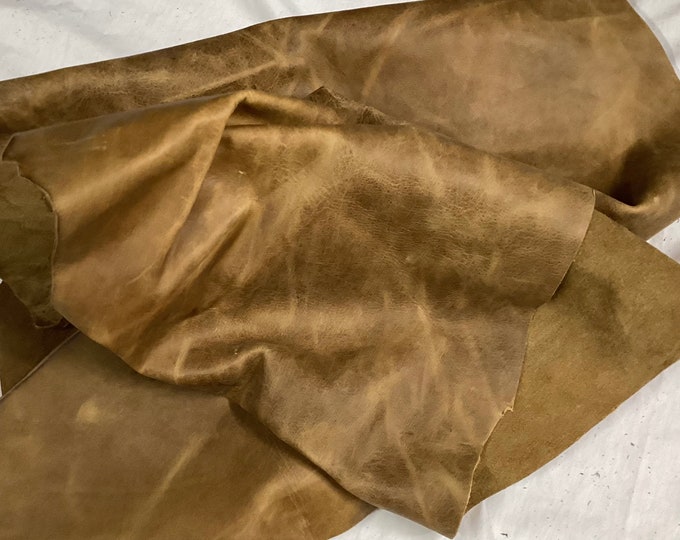 Cherokee Brown Leather Cowhide Remnants,  BR905