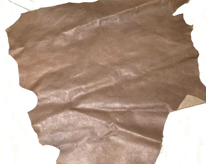 Mink Brown Leather Cowhide Remnant.  CA702