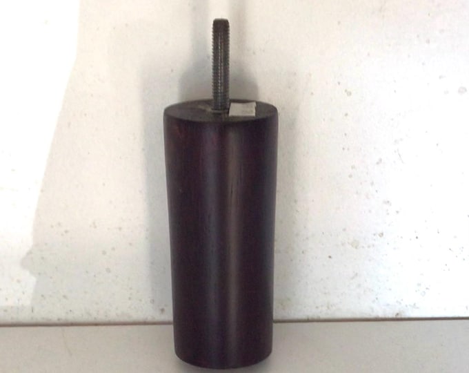 Package of 4 Mahogany Tapered Wooden Furnitire Legs.  Chair Risers. 4 1/2 Inches height. Home Decor. 1408