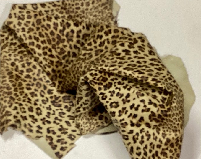 Cheetah Print Leather Lambskins.  Leather Hides.  MAY510