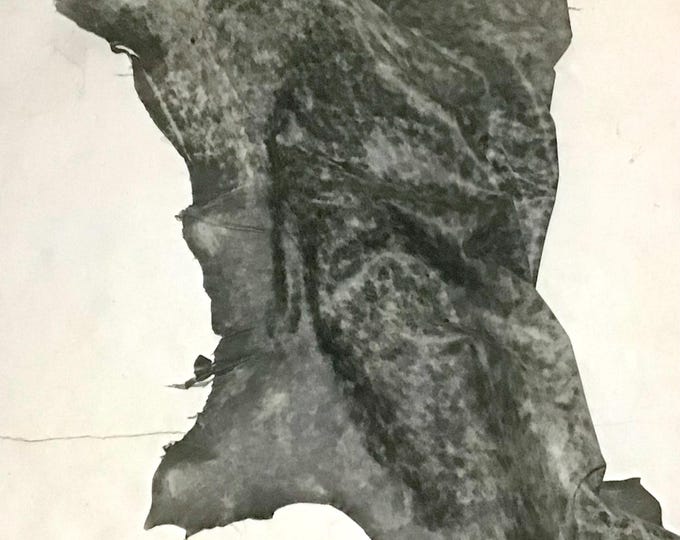 Distressed Gray Lambskin Leather Hide: Soft Matte Finish, 5 sq ft