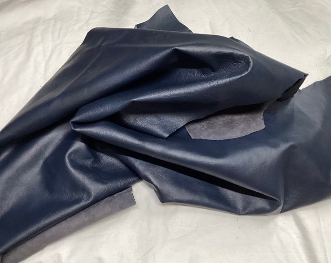 Blue Leather Goatskins.,,Leather Hides.  OSM20767