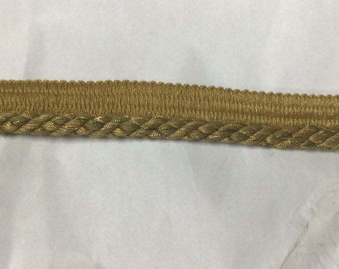 18 Yards Antiqie Gold 3/8 inch Ply Cord with Lip. VVNT15