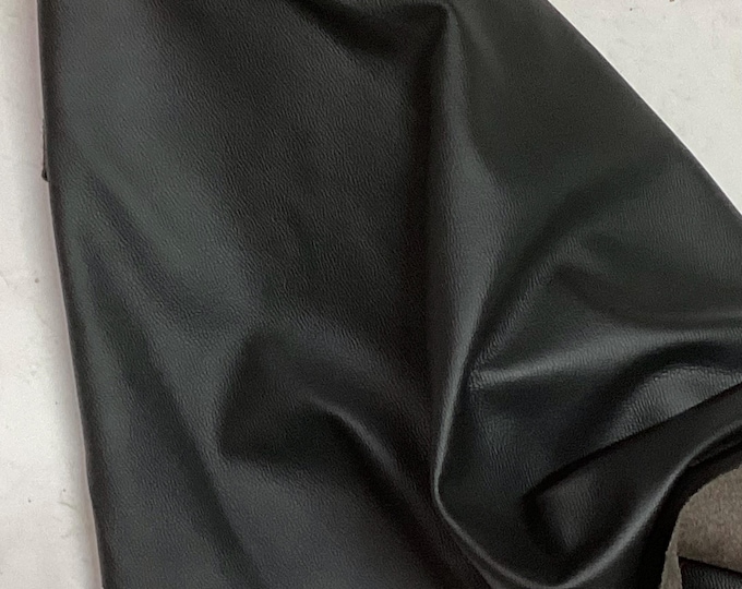 57 Square Feet Dark Cave Black Leather Cowhides,  upholstery Leather,  TIWN650