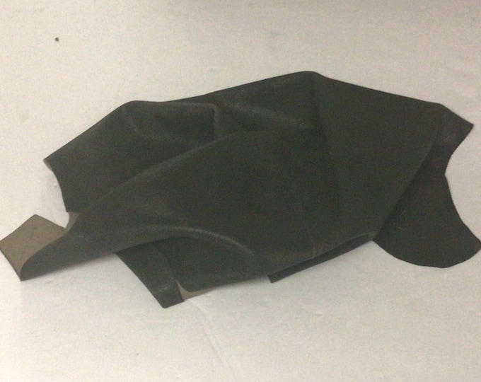 Dark Gray Leather Lambskin.  Leather Hides. Garment Leather. Crafting Leather. Gifts.  OSM1151