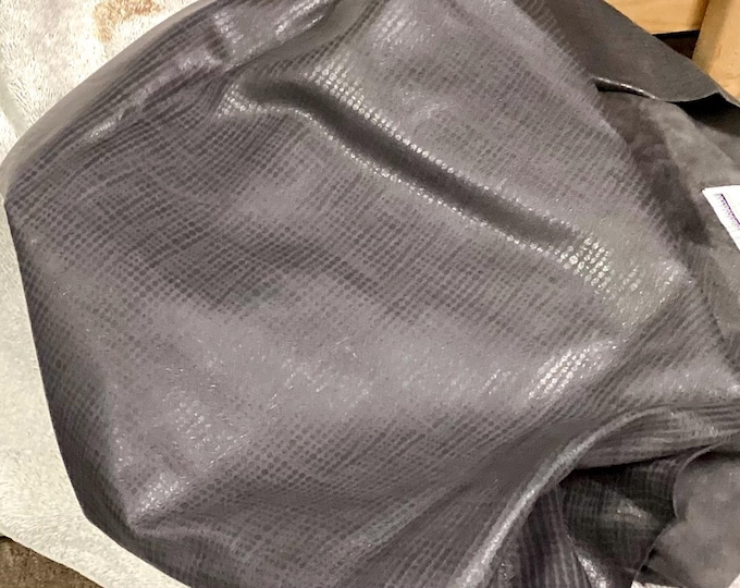 Gray Embossed Leather Lambskin SLO325
