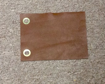 BR12. Package of 27 Saddle Brown Leather Cowhide Swatches