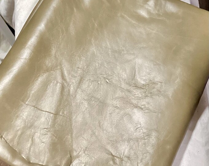 Weston Sand Leather Cowhide Partial. DD2042 Leather Hide