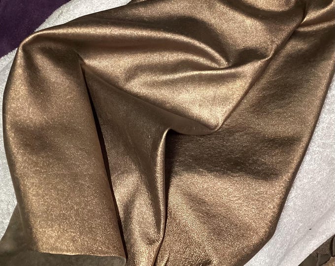 Copper Distressed Leather Lambskins.  Leather hides. Hides. Distressed hides. Clothing leather.  Cape Leather. Leather Pieces. DIY. OSM650