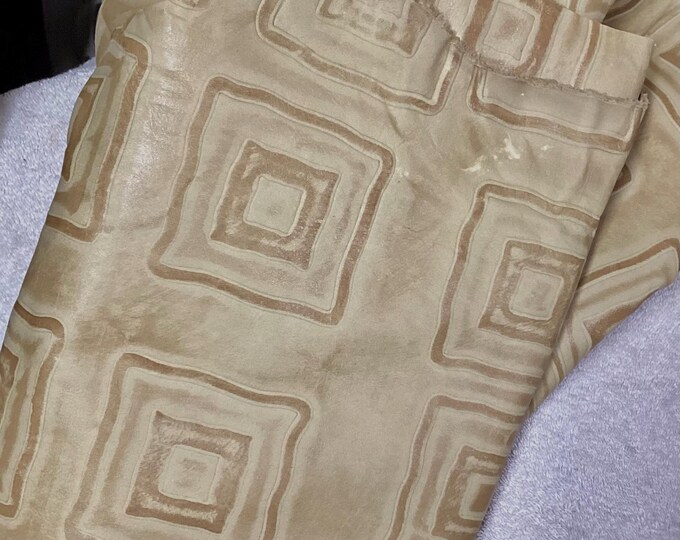 Cinema Tan Embossed Leather Cowhides. Leather. Leather Hides. A70. AI