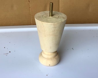 LT4330 Package of 4 Unfinished Wooden Furniture Legs
