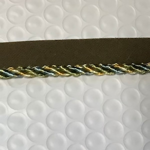Turquoise and Gold Cord with Lip. Rope. Piping, DW10