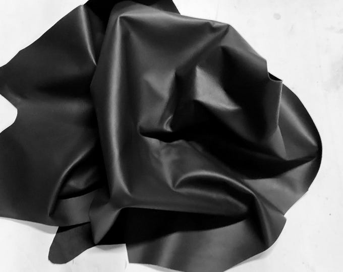 Brunswick Black Leather Cowhides. Upholstery Leather. Cowhides. Leather Hides. BR867
