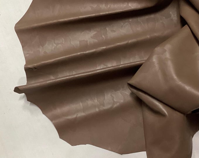 Taupe Laser Cut Camouflage Leather Lambskin.  LAMB8010