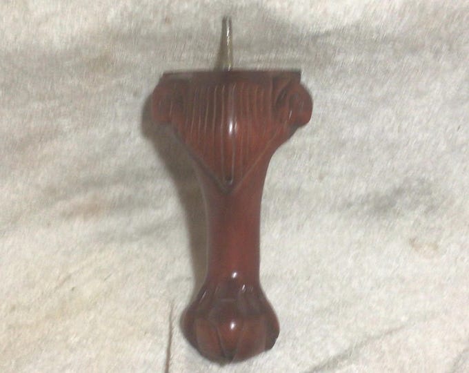 Cherry Finish Ball and Claw Furniture Legs - 9 Inch - (Set of 4