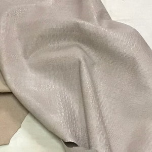 Stone Embossed Gator Italian Leather Cowhide Partials. Leather Hides.  DD2670