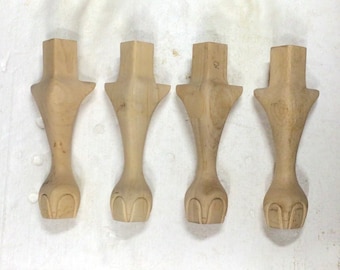 Carton of 2 or 4 Unfinished Ball And Claw Furniture Legs.  gifts  MR2