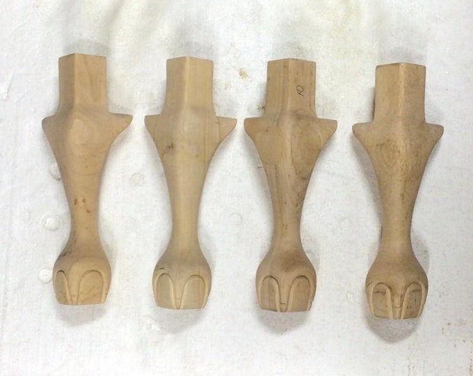 Carton of 2 or 4 Unfinished Ball And Claw Furniture Legs.  gifts  MR2
