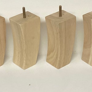 Unfinished Curved Wooden Furniture Legs chair risers.  LP5430