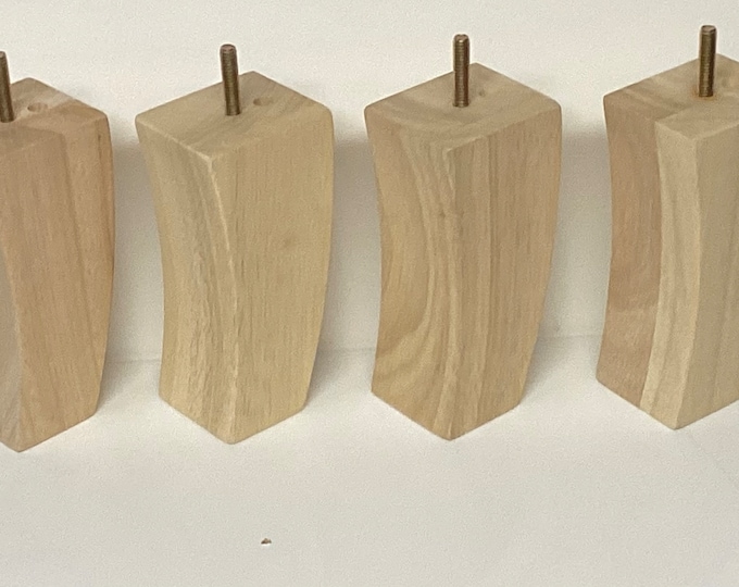 Unfinished Curved Wooden Furniture Legs chair risers.  LP5430