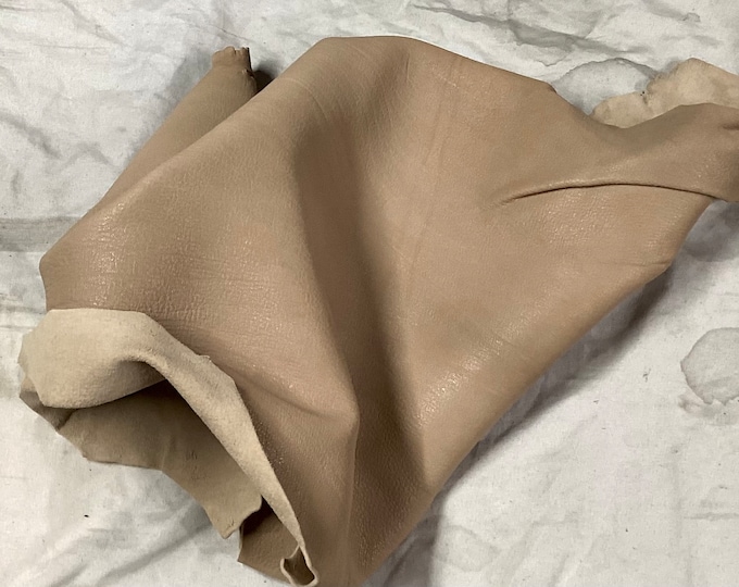 Beige Embossed Pebble Leather Sheepskins.  PD13