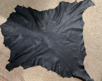 Special Buy-package of 5 Black Leather Lambskins.  SPBY001