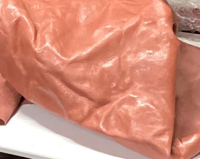 Bubble Gum Pink Leather Cowhide Remnants. Leather pieces. Cowhide.  BR1020