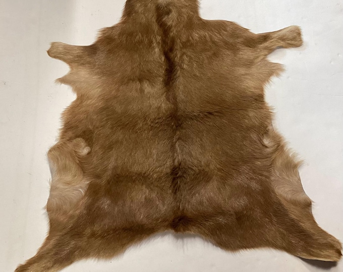 Exotic Brown Hair on Goat Hide.  Rugs, EX32