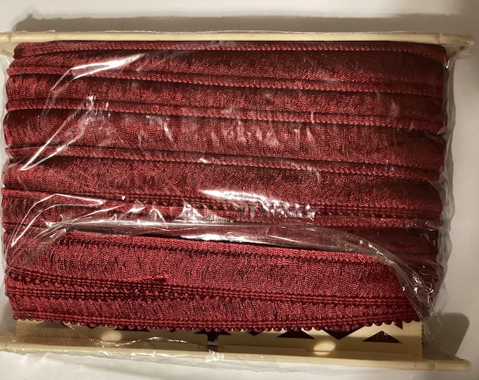 24 yards Deep Burgundy 1 1/2 Inch Brushed Fringe J16J
