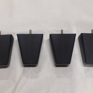 Brown Plastic Furniture Legs: 4.5&quot; Height, Set of 4