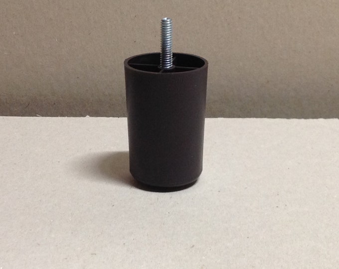 3 Inch Dark Walnut Brown Tapered Plastic Furniture Legs.