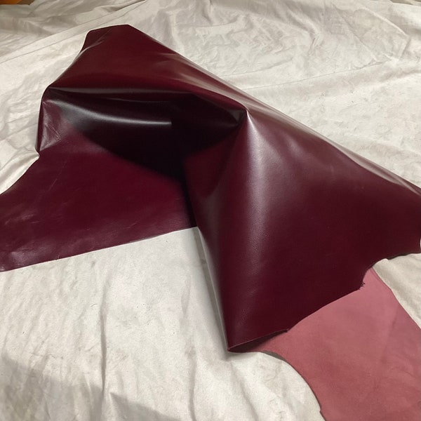 Burgundy Smooth Texture Leather Lambskin.  OSM20543