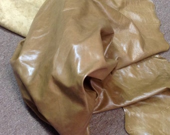 Tan Leather Cowhide. DD2041 Leather hide. Upholstery Leather