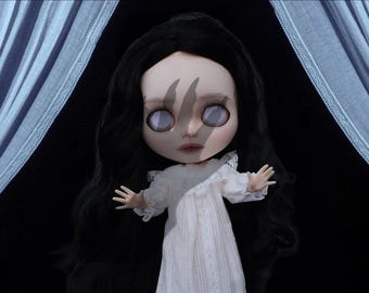 Nosferatu Ellen Hutter inspired Vampire Victorian Gothic custom Blythe doll
