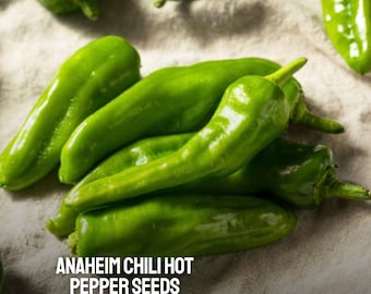 25 Anaheim Chili Pepper Seeds: Heirloom Non-GMO, Mild Heat