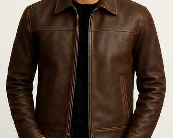 Brown Leather Jacket for Men | Handmade Classic Style Leather Jackets