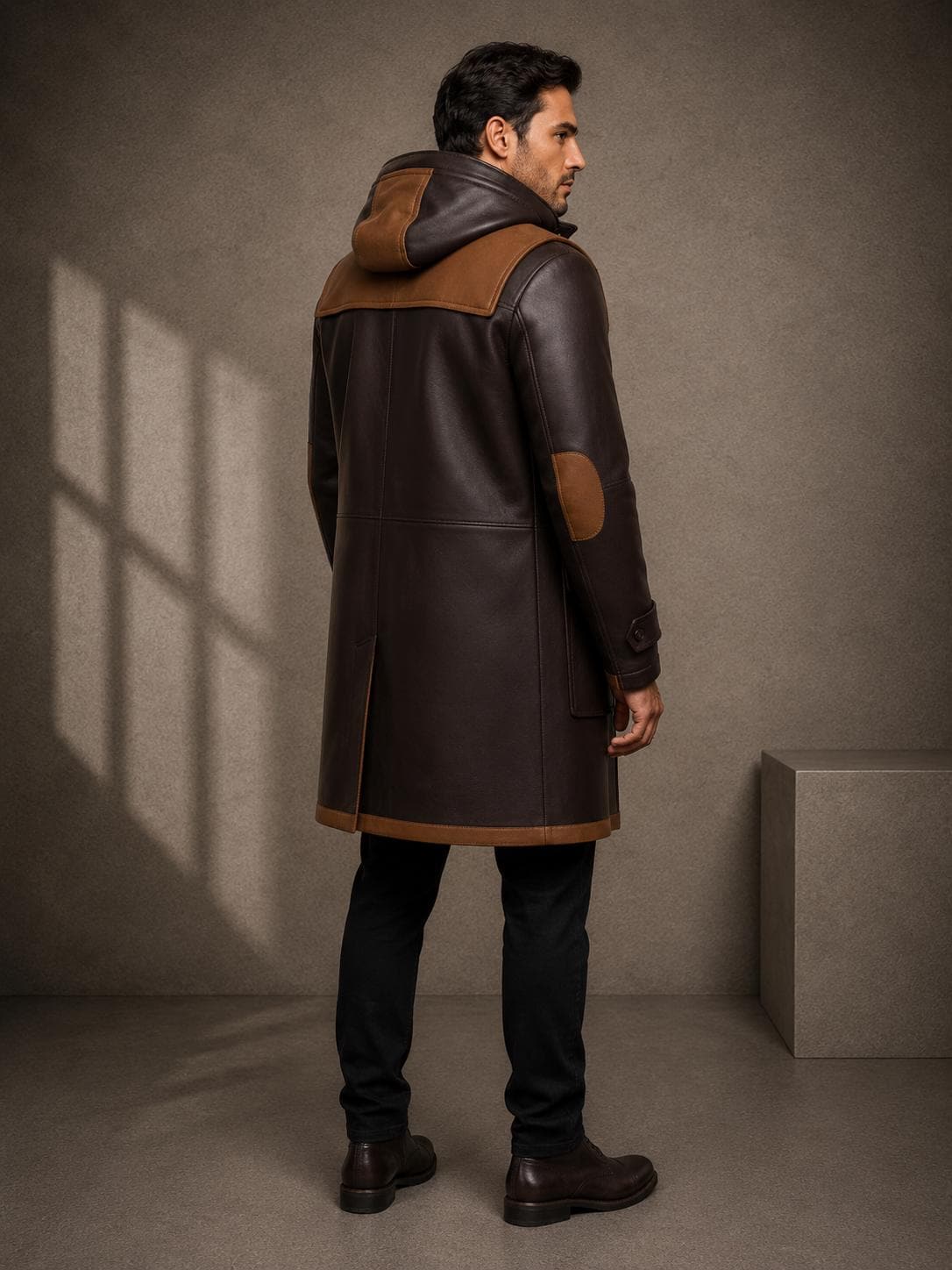 Leather Duffle Coat - Etsy