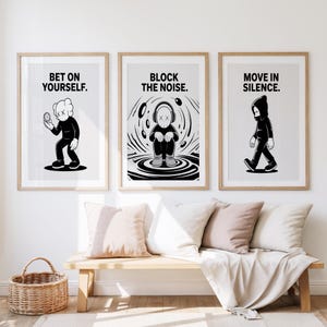 KAWS Poster Set of 3 Printable | Graffiti KAWS Wall Art | Hypebeast Digital Prints | Minimalist KAWS Decor | Street Art Download