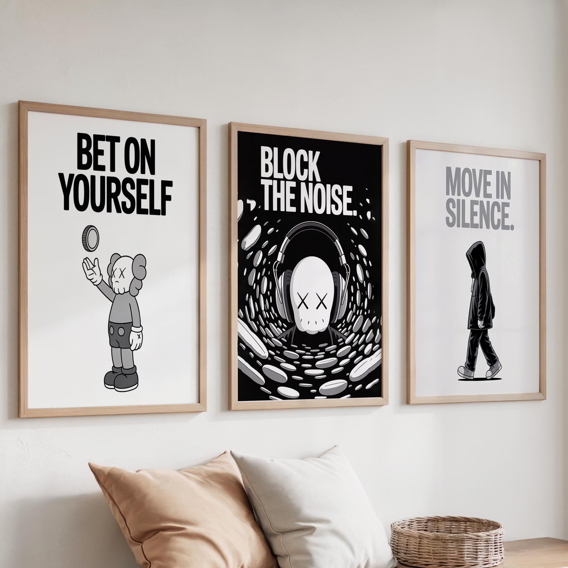 Set of 3 Graffiti Art - Etsy